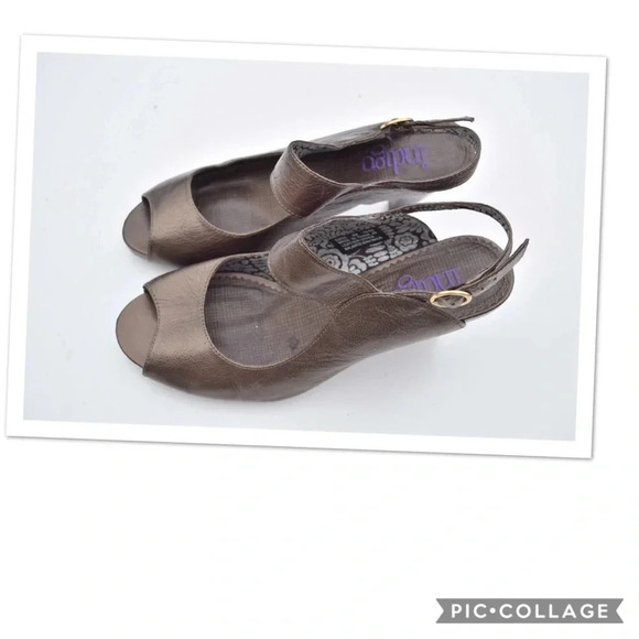 NWOT Clarks Indigo peep toe pumps - Picture 2 of 8